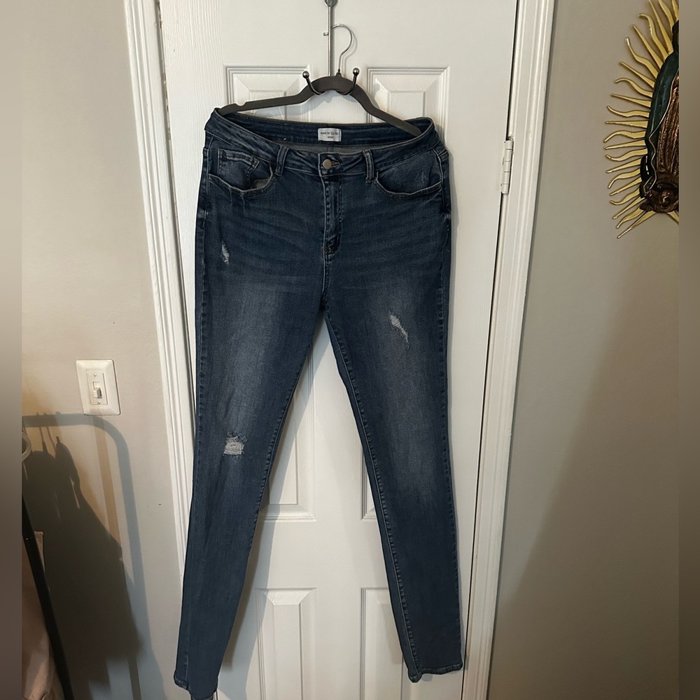 Tall distress denim
